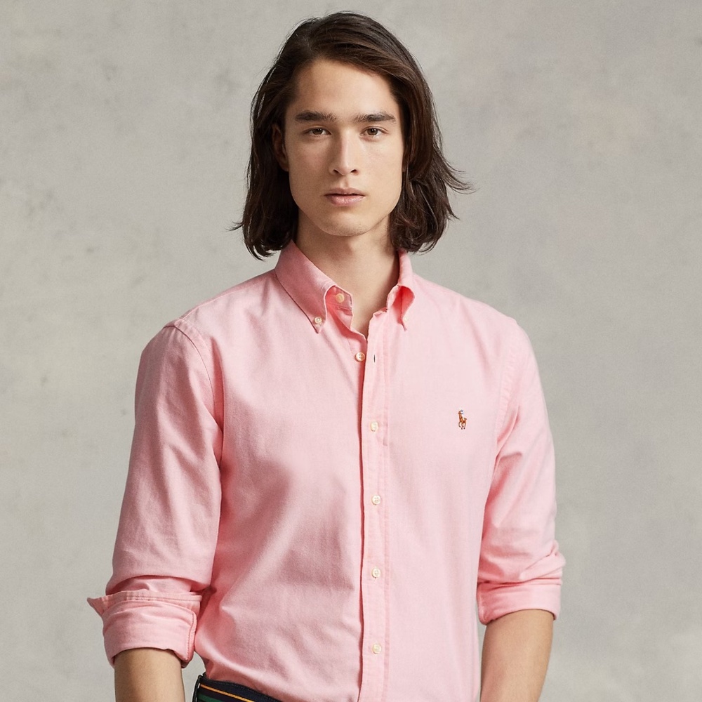 Ralph Lauren Men’s Pink Yarmouth Cotton Oxford Button Down Shirt Sz 16/36